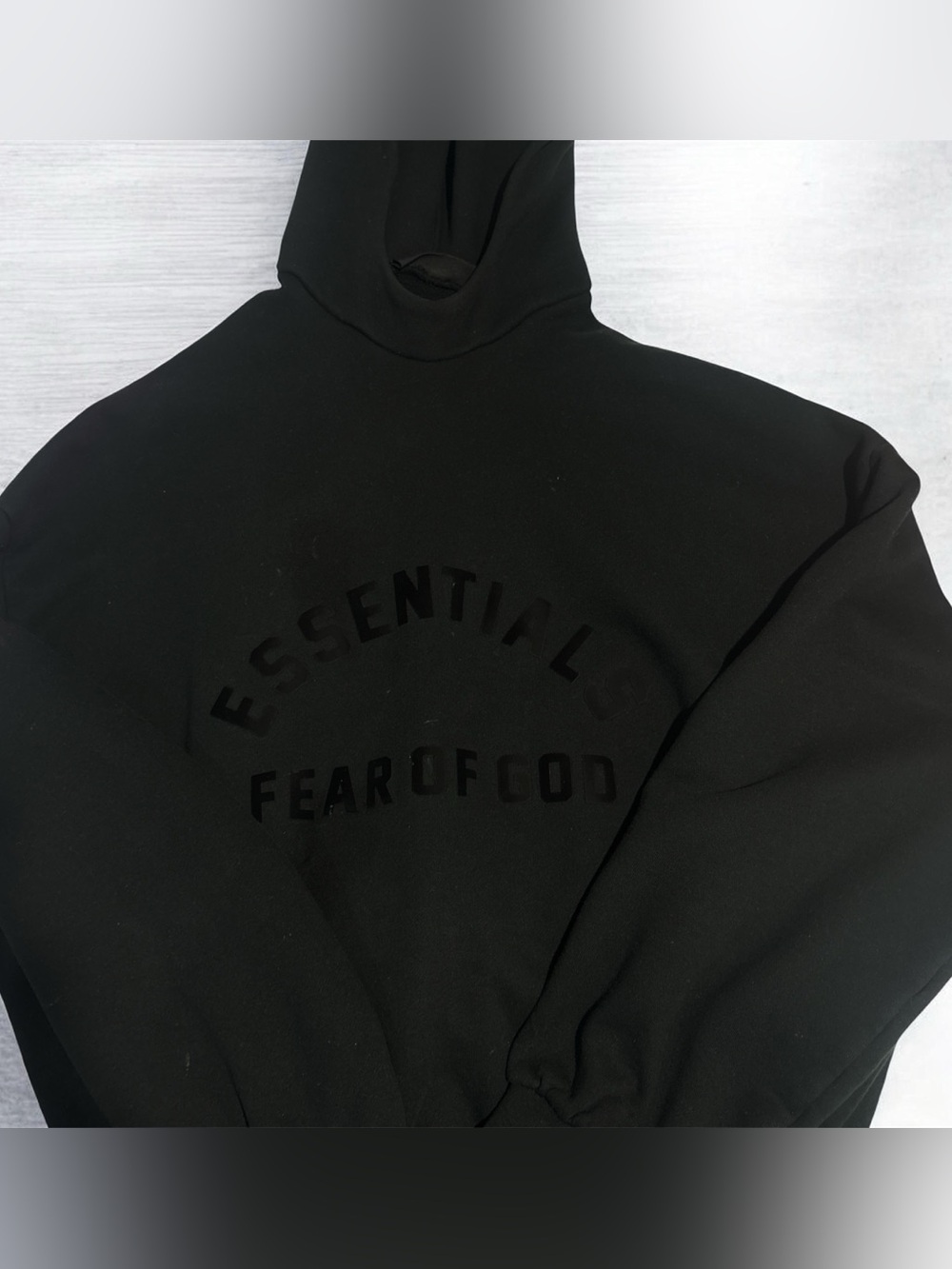 Fear of God ESSENTIALS Black Pullover Hoodie